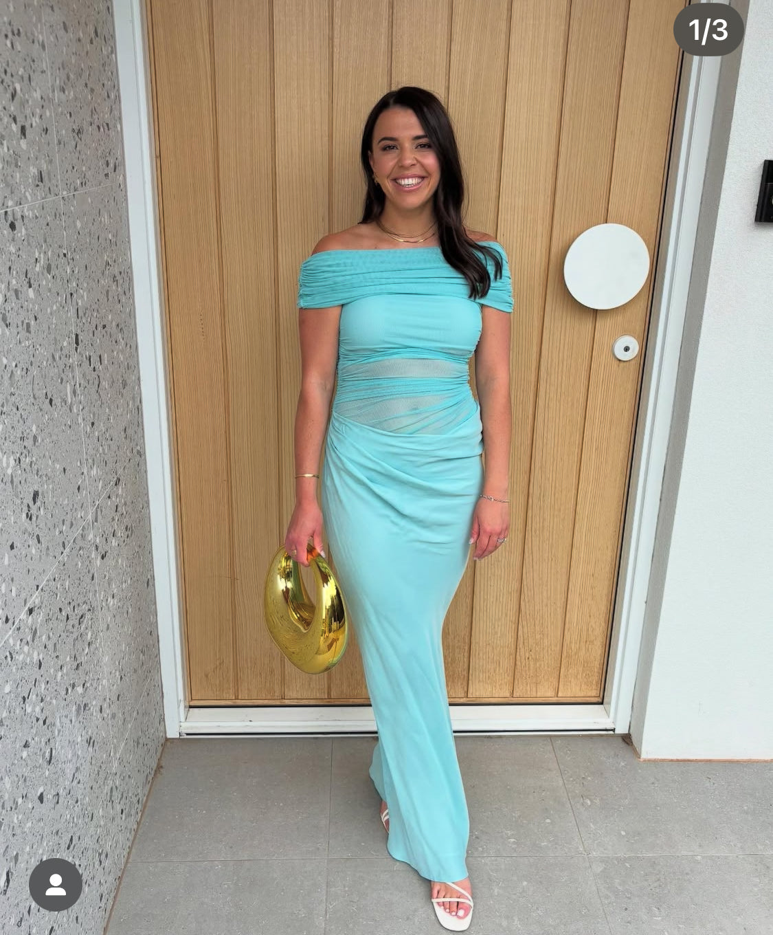 BENNI- NICO DRESS AQUAMARINE