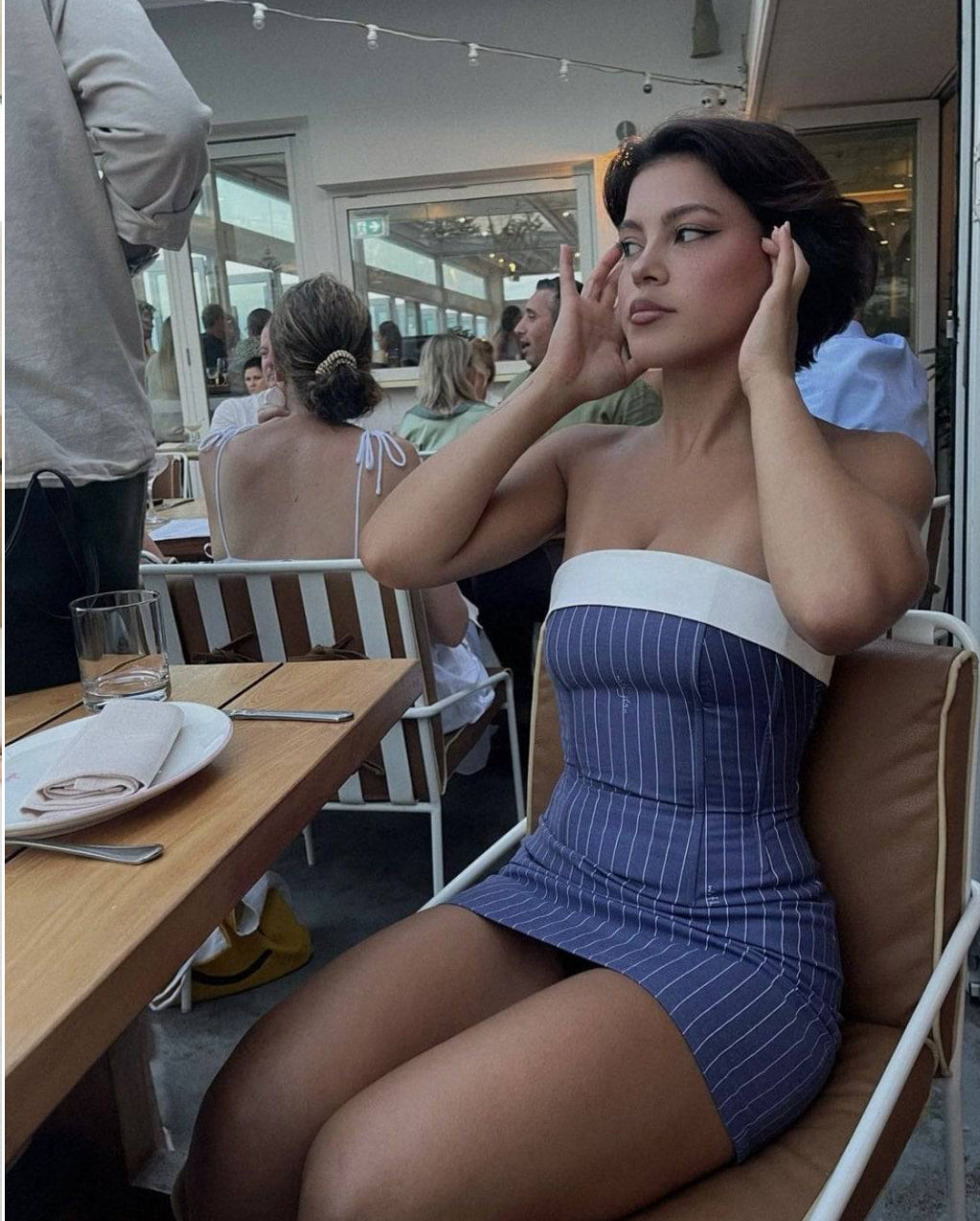 WITH JEAN- CHLOE CORSET DRESS IN PIN ME