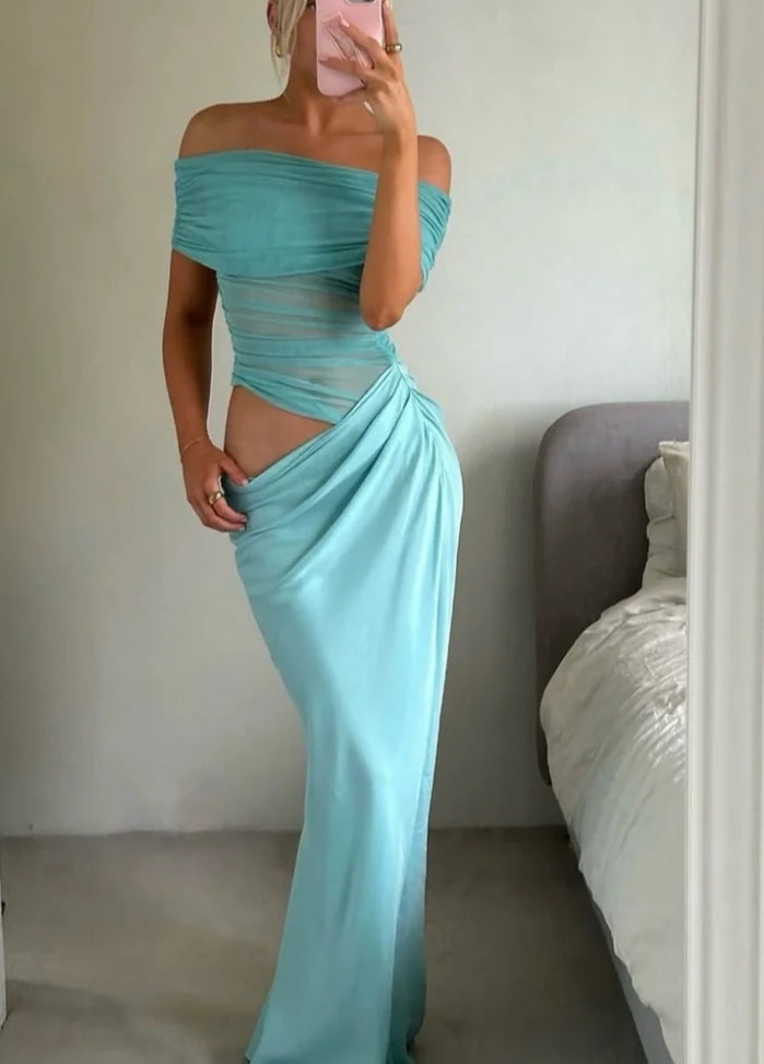 BENNI- NICO DRESS AQUAMARINE