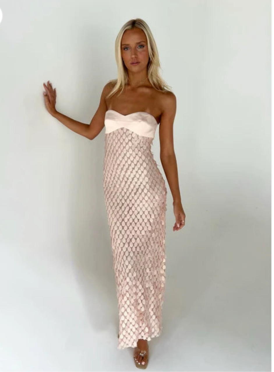 MANNING CARTELL -SUPREME EXTREME BALCONETTE DRESS ROSEWATER