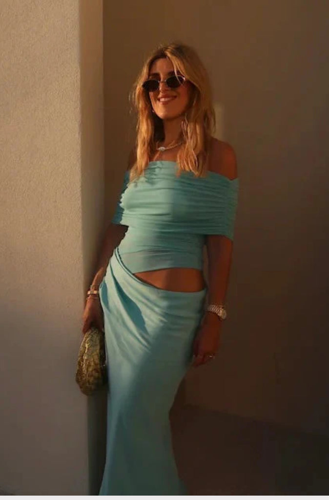 BENNI- NICO DRESS AQUAMARINE