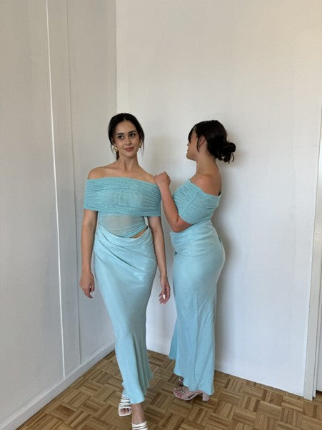 BENNI- NICO DRESS AQUAMARINE