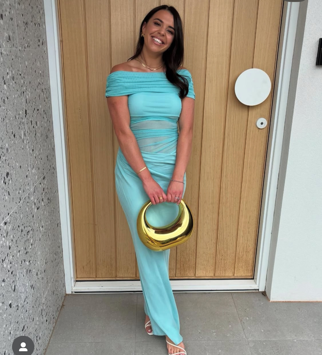 BENNI- NICO DRESS AQUAMARINE
