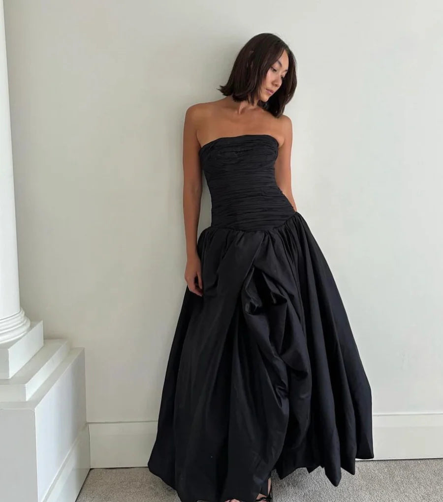 AJE -VIOLETTE BUBBLE HEM MAXI DRESS