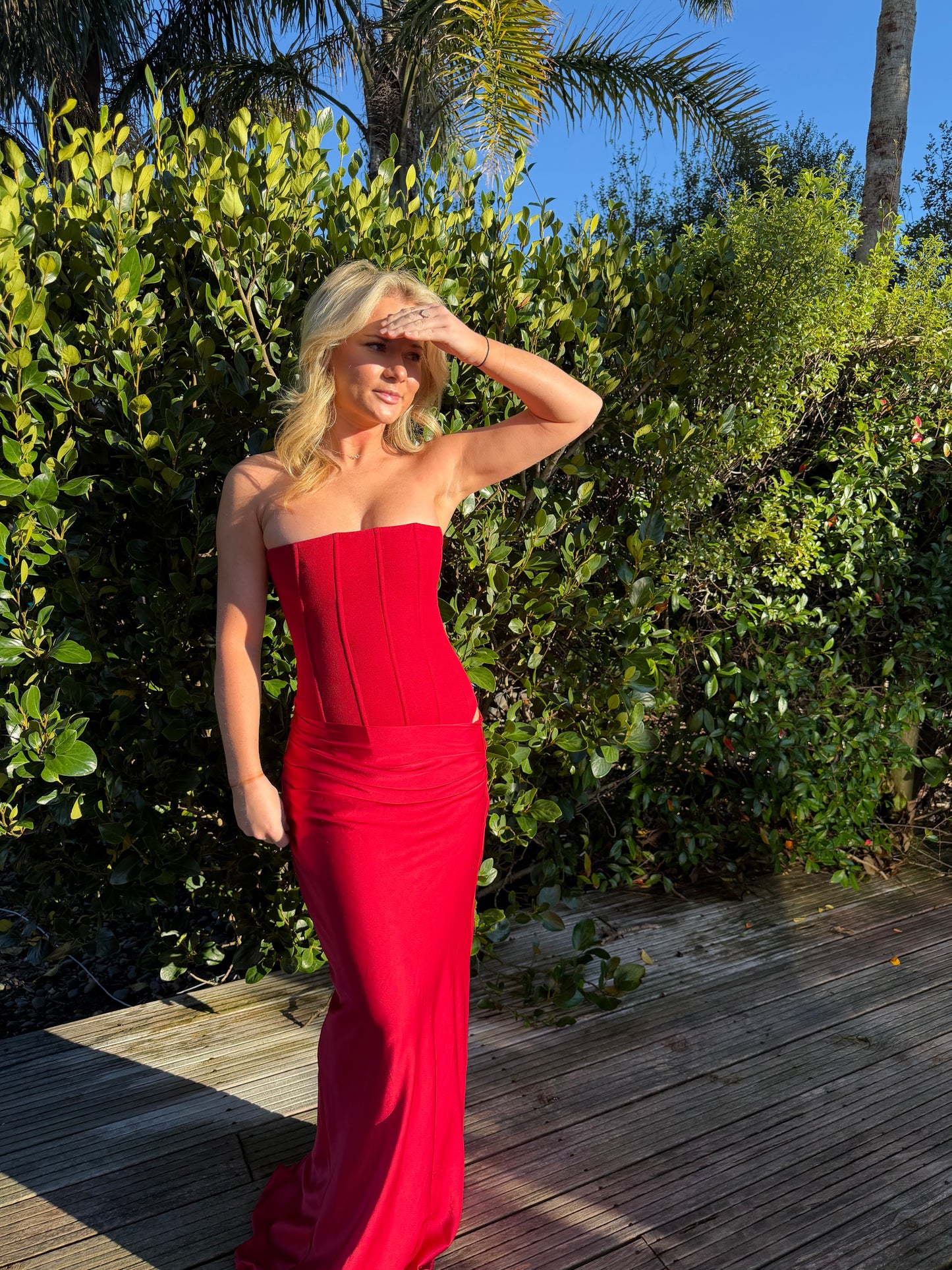 HNTR THE LABLE - HUXLEY GOWN | WINE RED