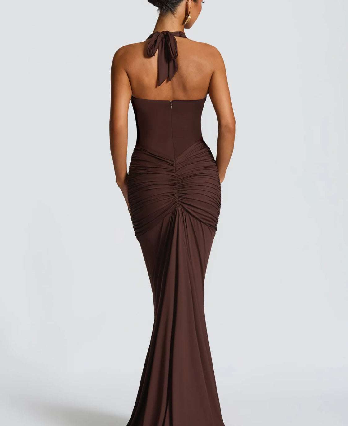 BABY BOO- ROSETTA MAXI DRESS - PLUM BROWN