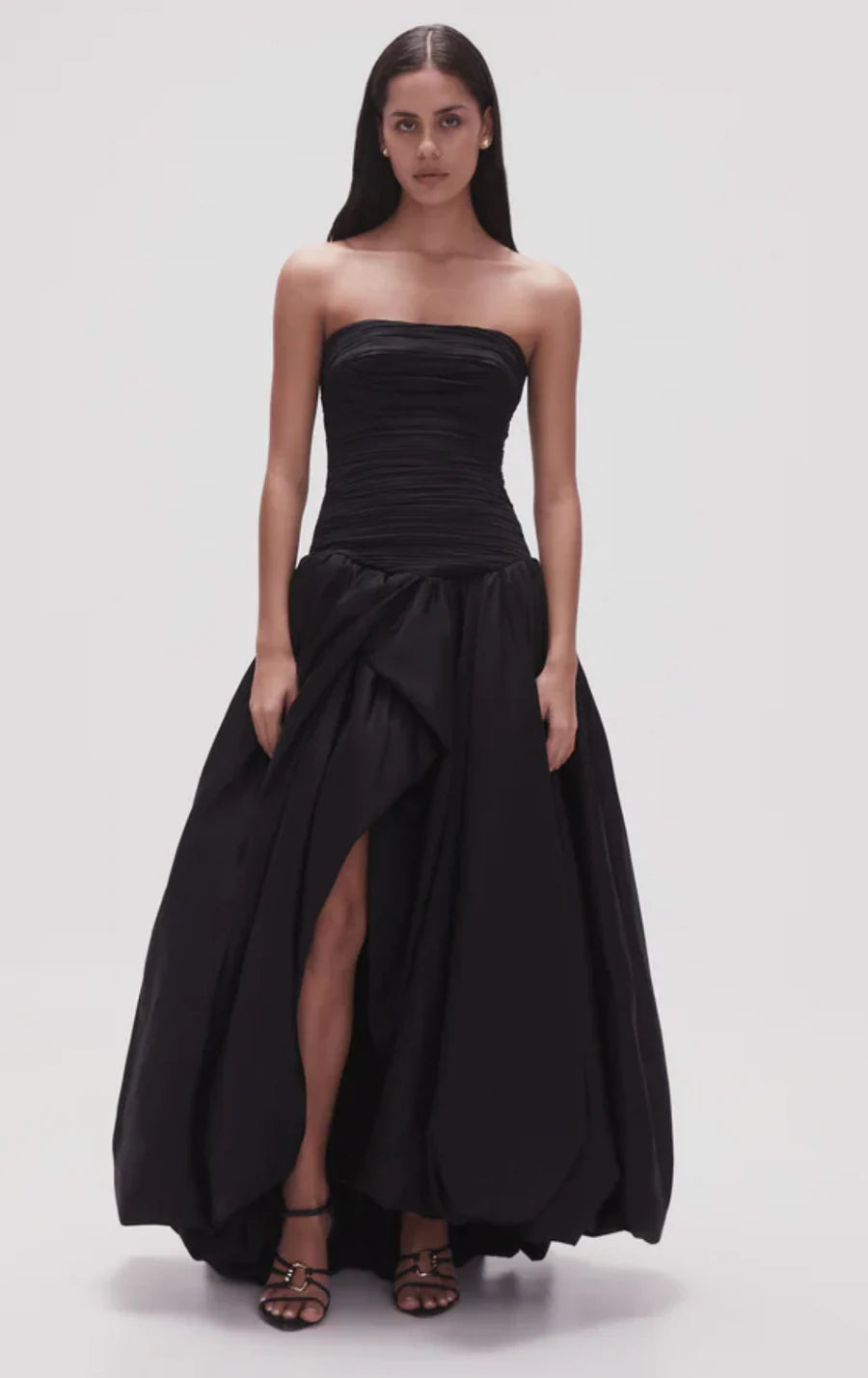 AJE -VIOLETTE BUBBLE HEM MAXI DRESS