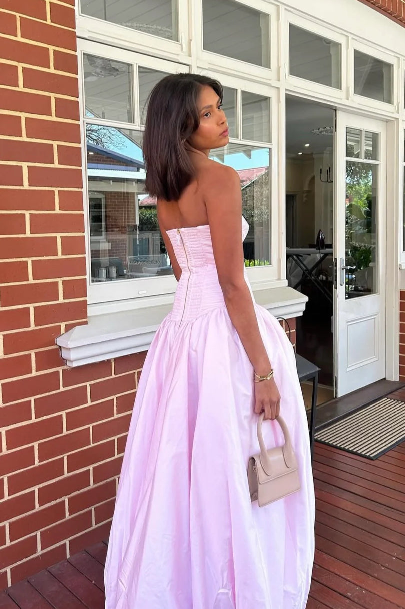 AJE - VIOLETTE BUBBLE HEM MAXI PINK