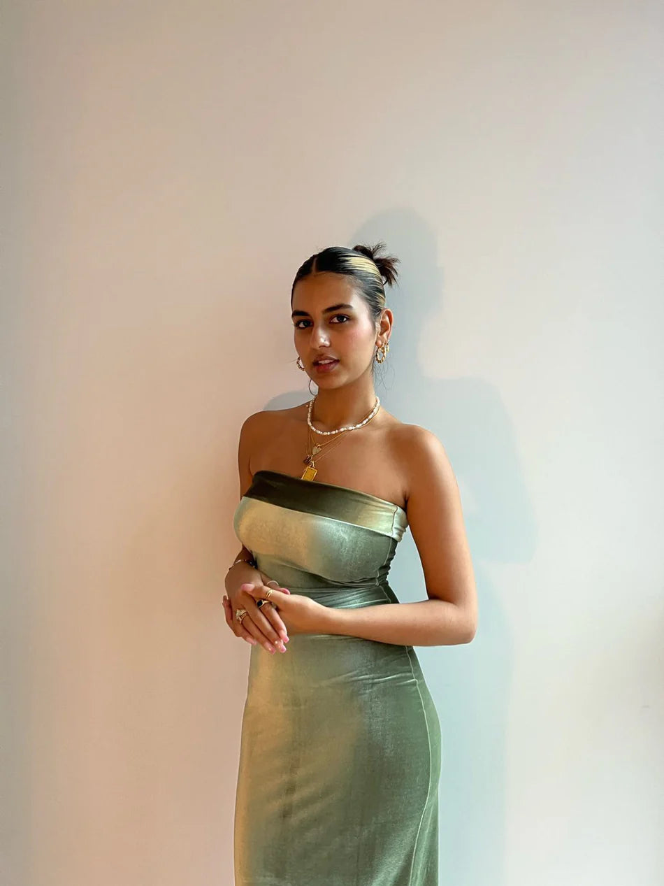 7TH & YORK - CAMRYN MAXI DRESS OLIVE