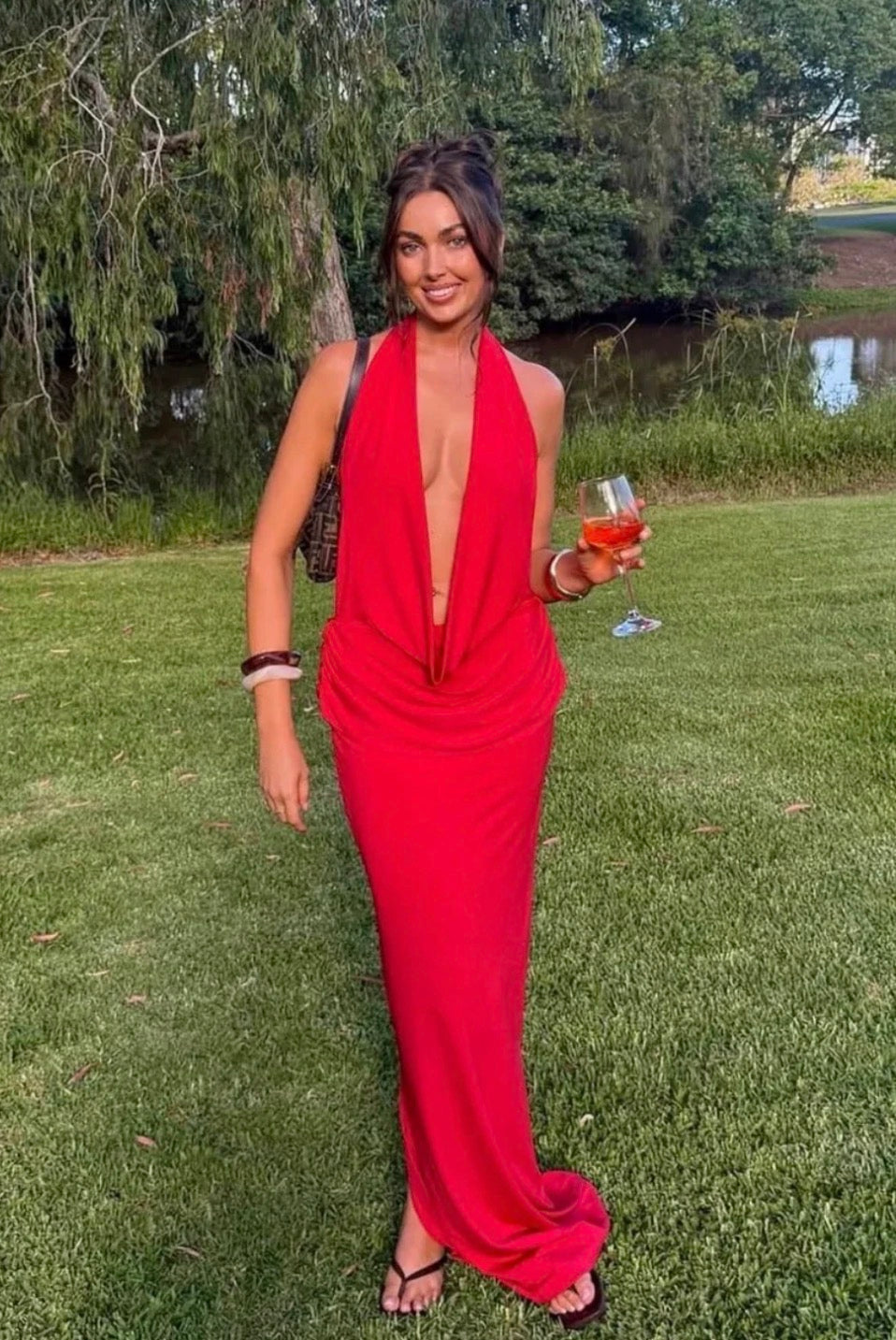 MISHA- VANESSA JERSEY DRESS RED