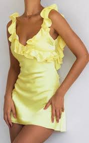 HOUSE OF CB- TINK DRESS yellow