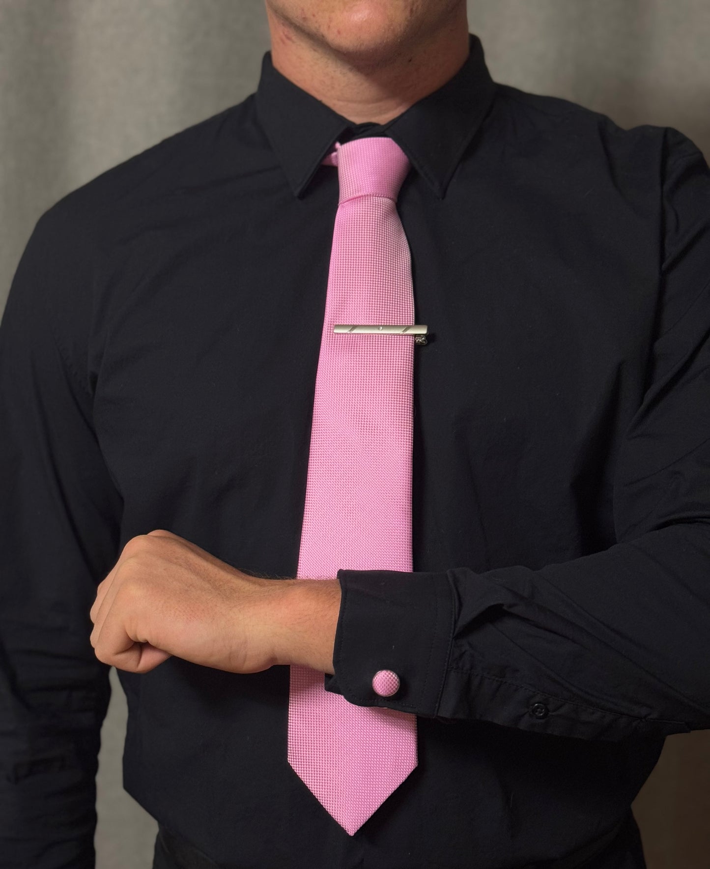 Tie Pink Colored with a subtle pattern