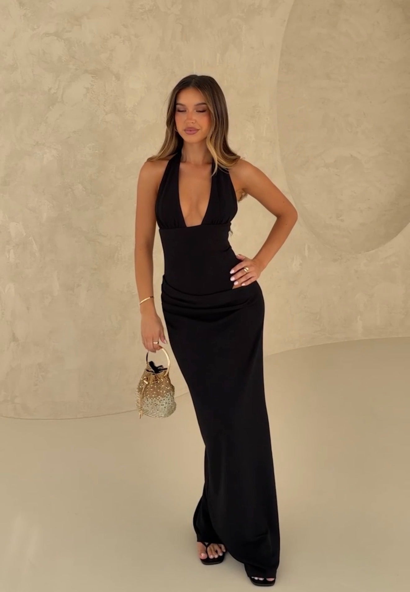 WHITE FOX - TWILIGHT TEMPTATION MAXI DRESS BLACK