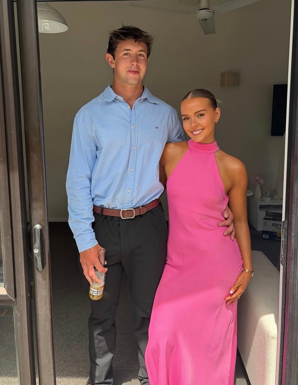 MESHKI- CLAIRE SATIN DRAPE DRESSS