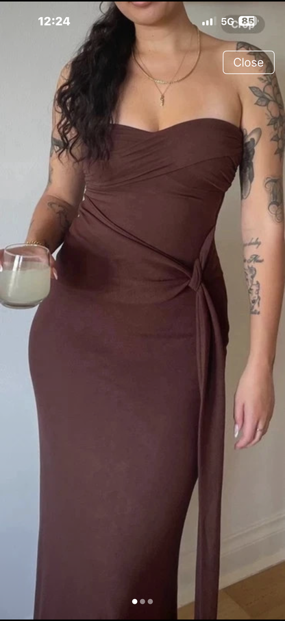 SHOWPO -ARIA MIDI DRESS STRAPLESS
