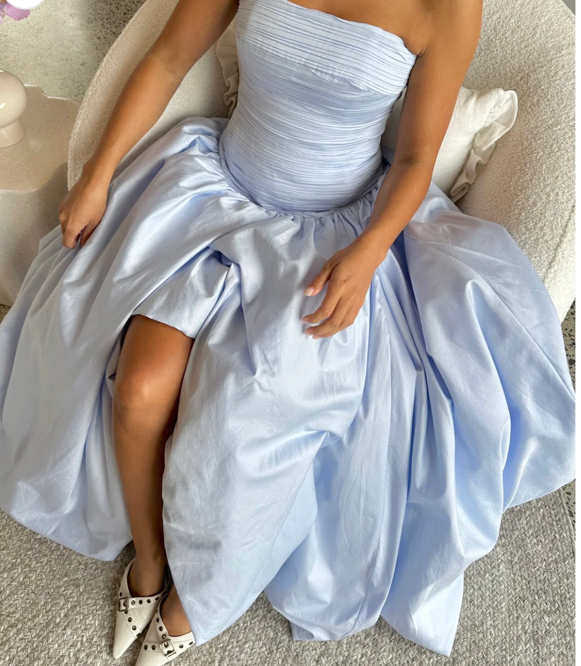 AJE- BUBBLE HEM MAXI BLUE