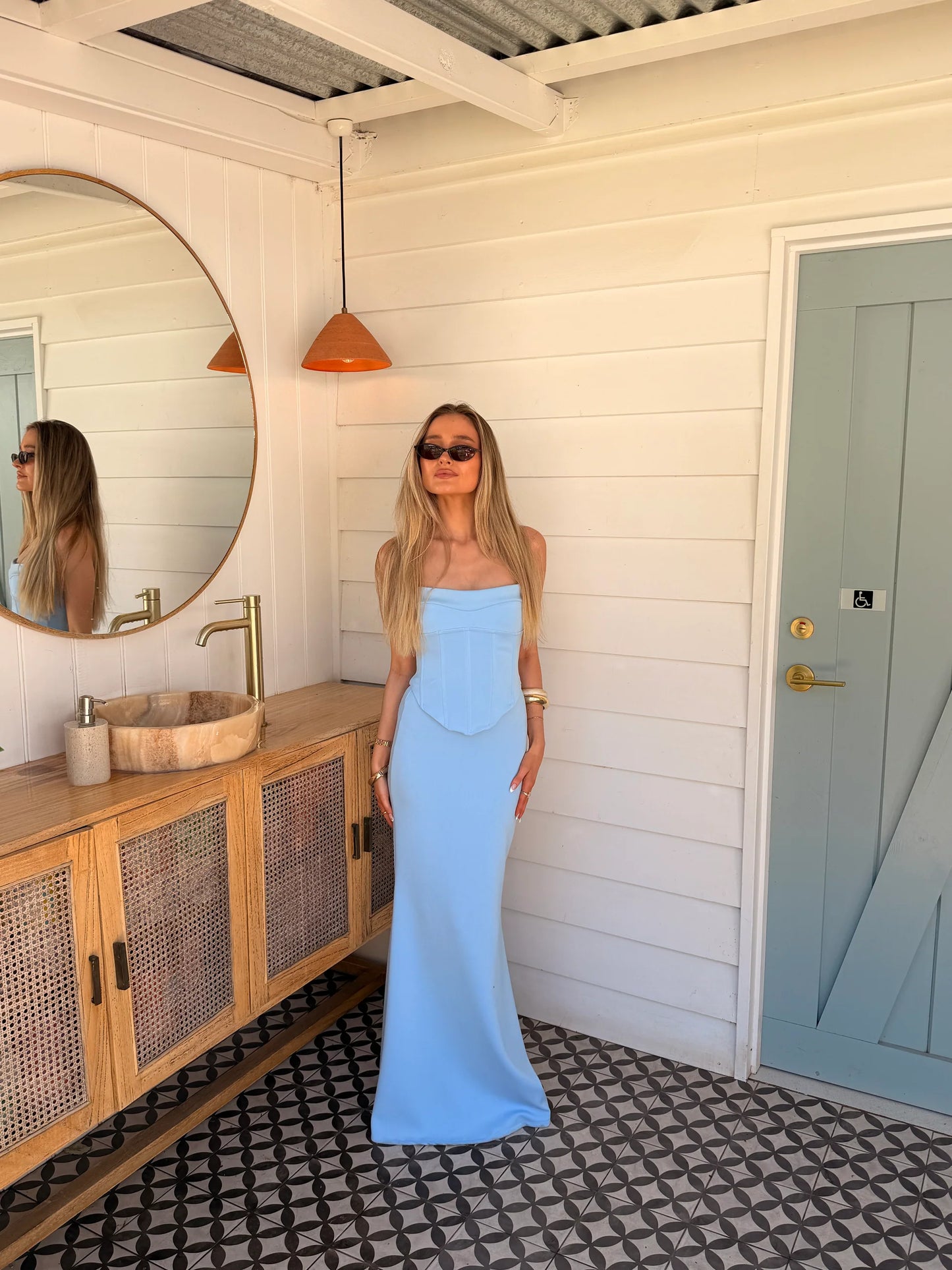 HNTR THE LABLE - LOUIE GOWN BLUE