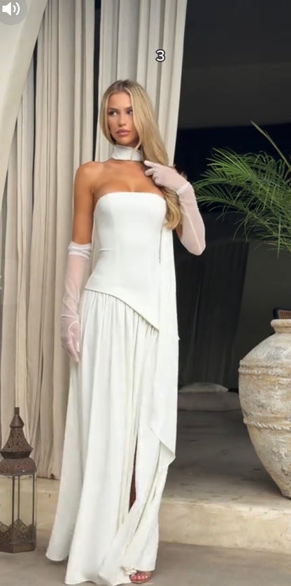 BABY BOO-MALIYAH MAXI DRESS  IVORY