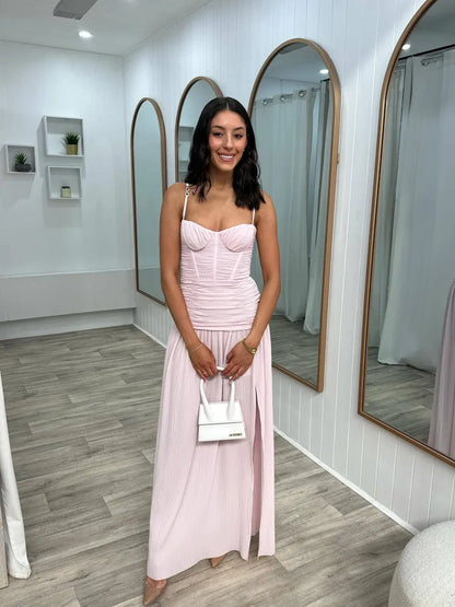 MANNING CARTELL- DOUBLE TIME PLEAT DRESS PINK