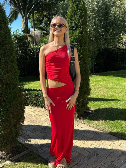 PEPPERMAYO- SERANELLA ONE SHOULDER MAXI