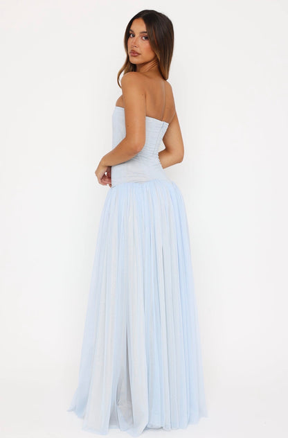 WHITE FOX - MAGIC MUSE MAXI DRESS BABY BLUE