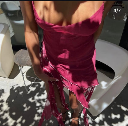 DANA - FOLEY FIRE MIDI DRESS PINK