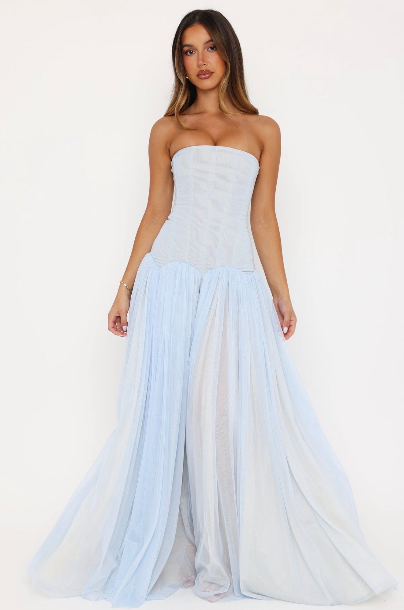 WHITE FOX - MAGIC MUSE MAXI DRESS BABY BLUE