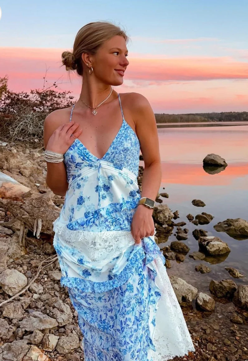 FOR LOVE AND LEMONS -ROSALYN MAXI BLUE