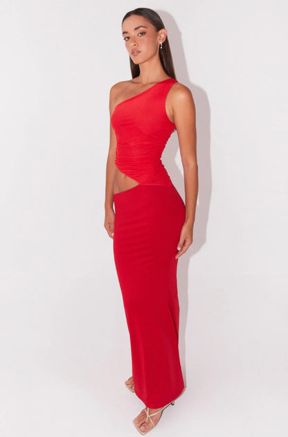 PEPPERMAYO- SERANELLA ONE SHOULDER MAXI