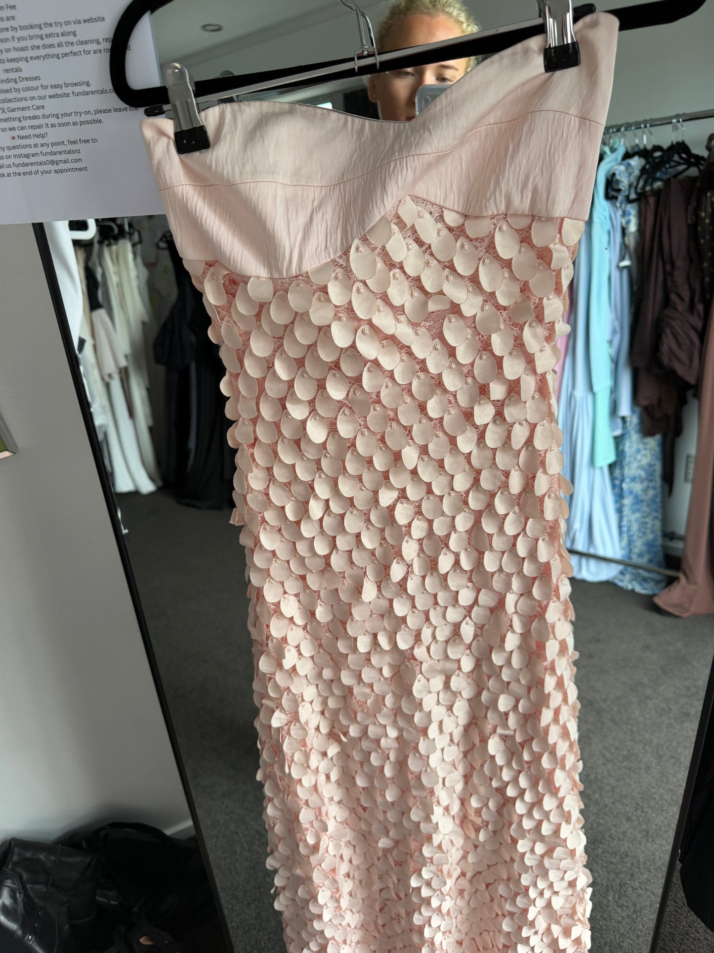 EX RENTAL MANNING CARTELL -SUPREME EXTREME BALCONETTE DRESS ROSEWATER