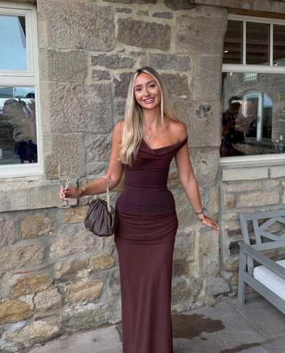 NATALIE ROLT- CADENCE GOWN IN BROWN