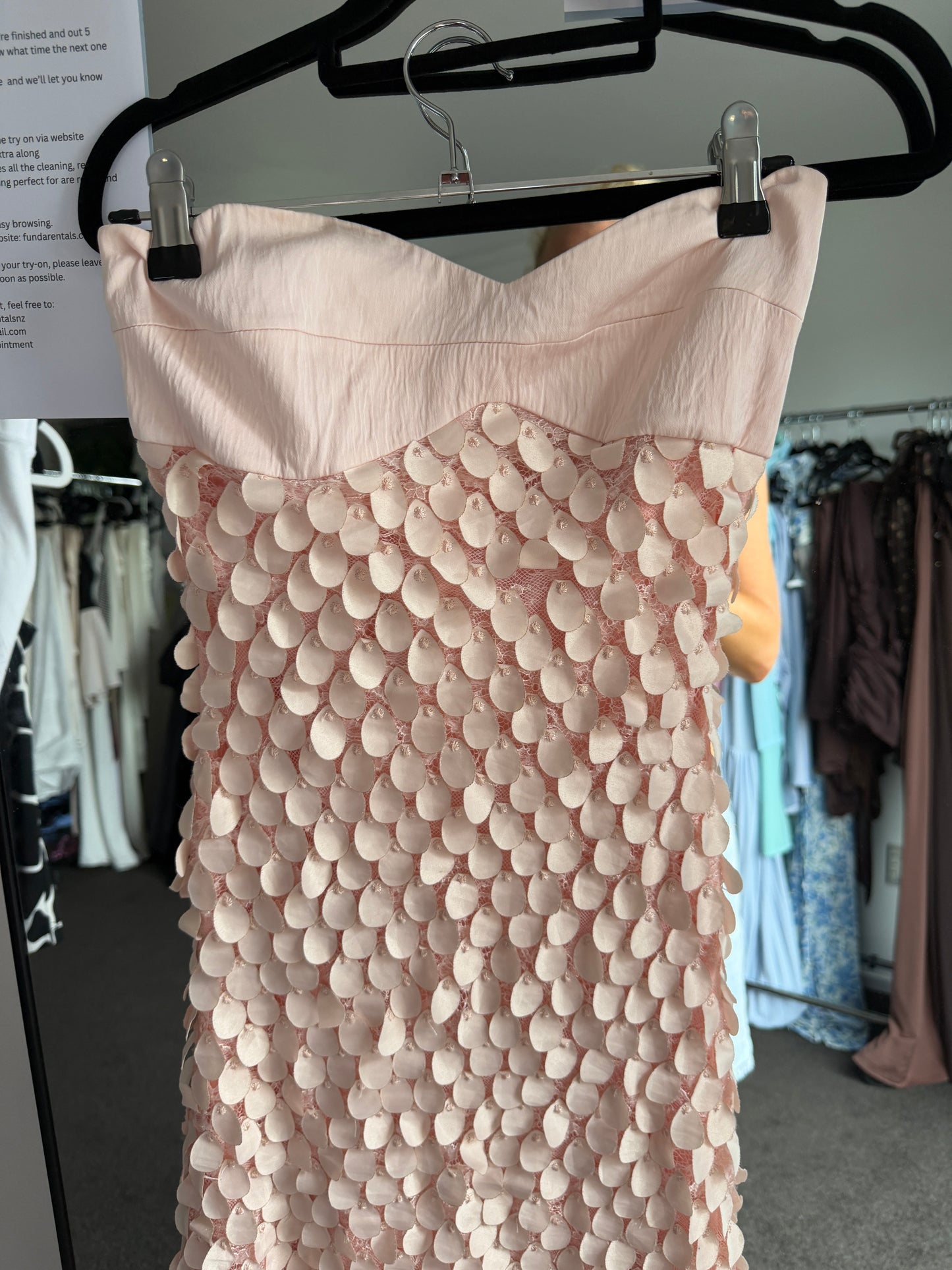EX RENTAL MANNING CARTELL -SUPREME EXTREME BALCONETTE DRESS ROSEWATER