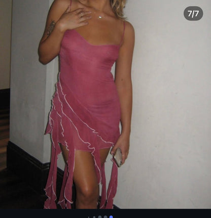 DANA - FOLEY FIRE MIDI DRESS PINK