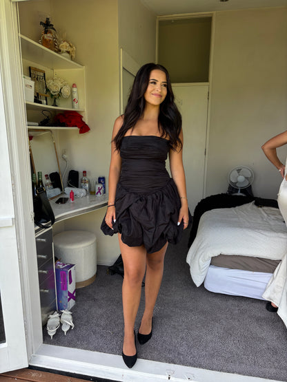 AJE -VIOLETTE BUBBLE HEM MINI DRESS