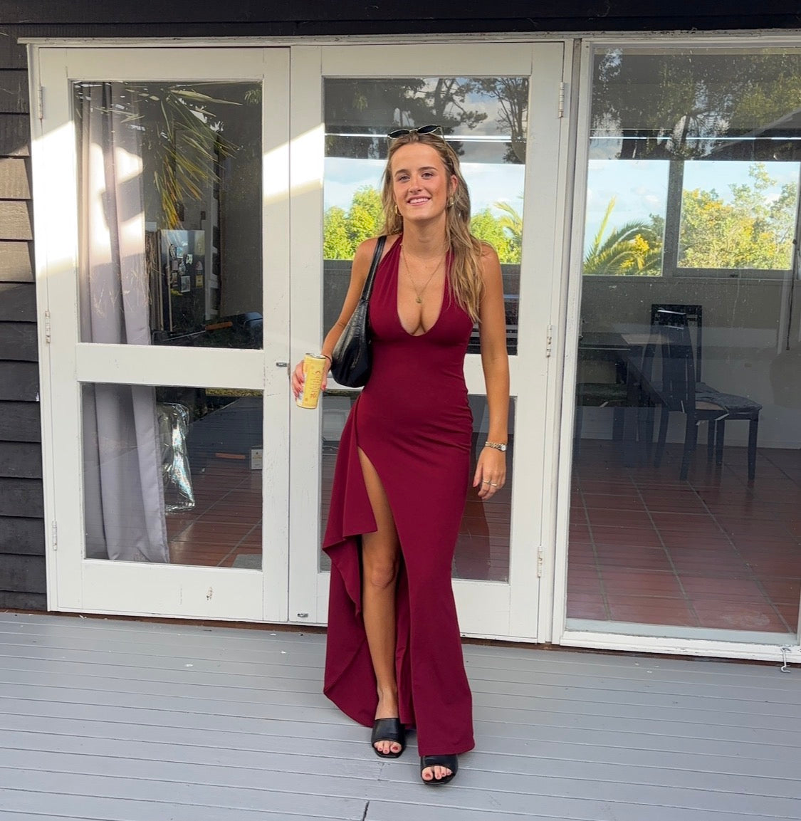 BABY BOO-LUELLA MAXI DRESS - BURGUNDY Fundarentals BABY BOO-LUELLA MAXI DRESS - BURGUNDY Fundarentals