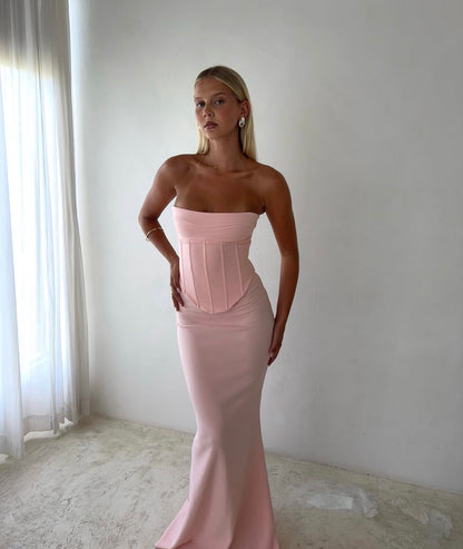 HNTR THE LABLE - LOUIE GOWN PINK