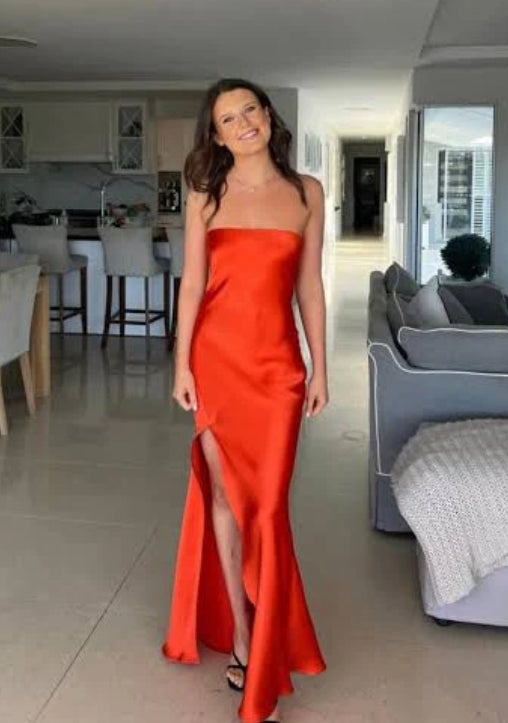 Bec and Bridge Lila Blood orange Dress With Slit