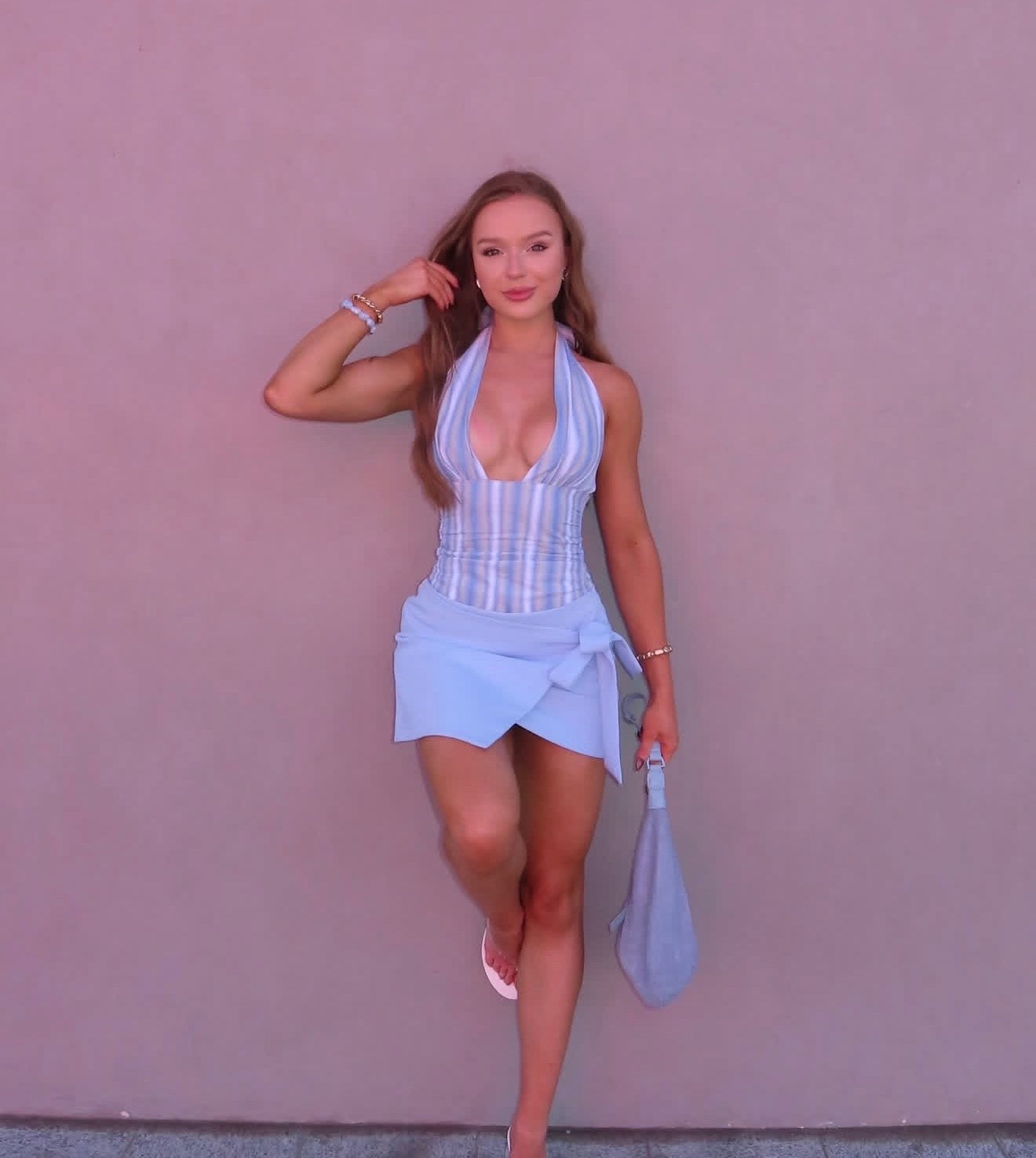 BENNI-TIANO BLUE MINI DRESS