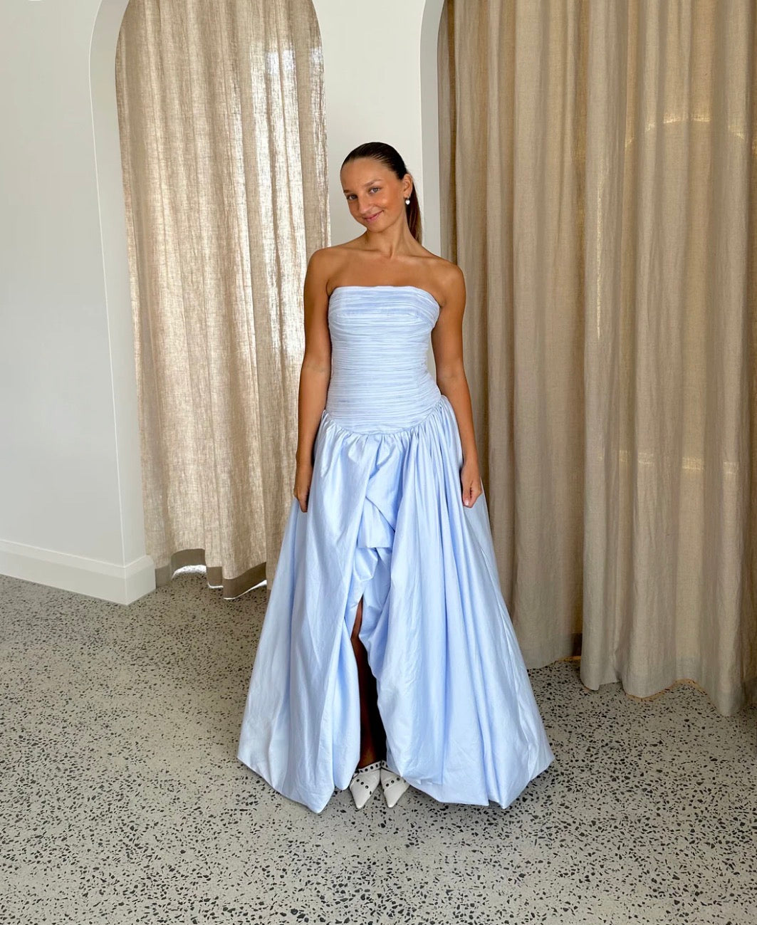 AJE- BUBBLE HEM MAXI BLUE