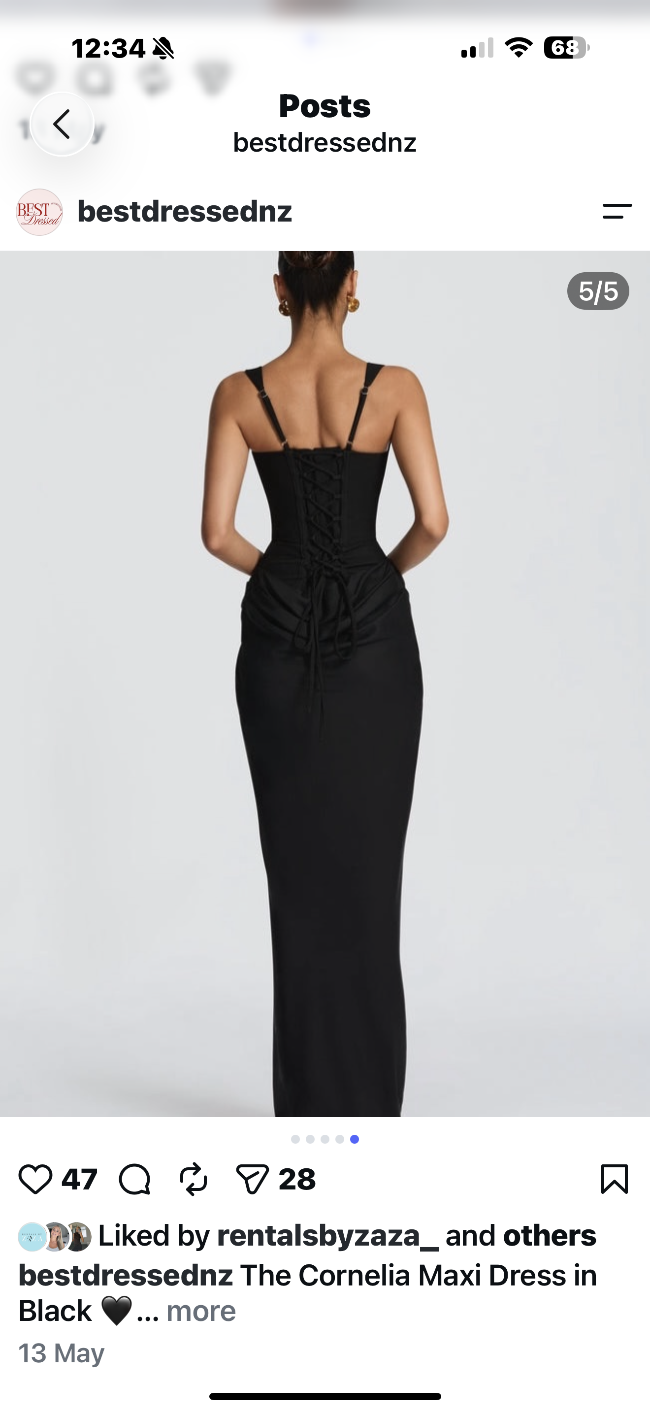 BABY BOO- CORNELIA DRESS BLACK