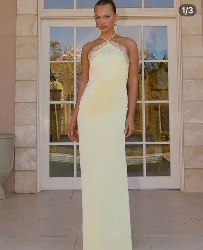 PEPPERMAYO-SAMARIA HALTER MAXI DRESS