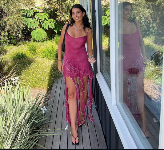 DANA - FOLEY FIRE MIDI DRESS PINK