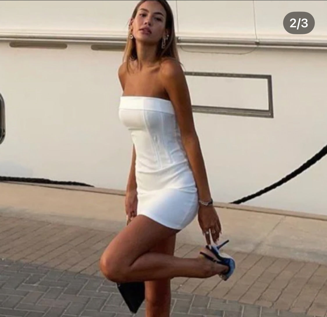 Ex rental WITH JEAN - CHLOE CORSET DRESS