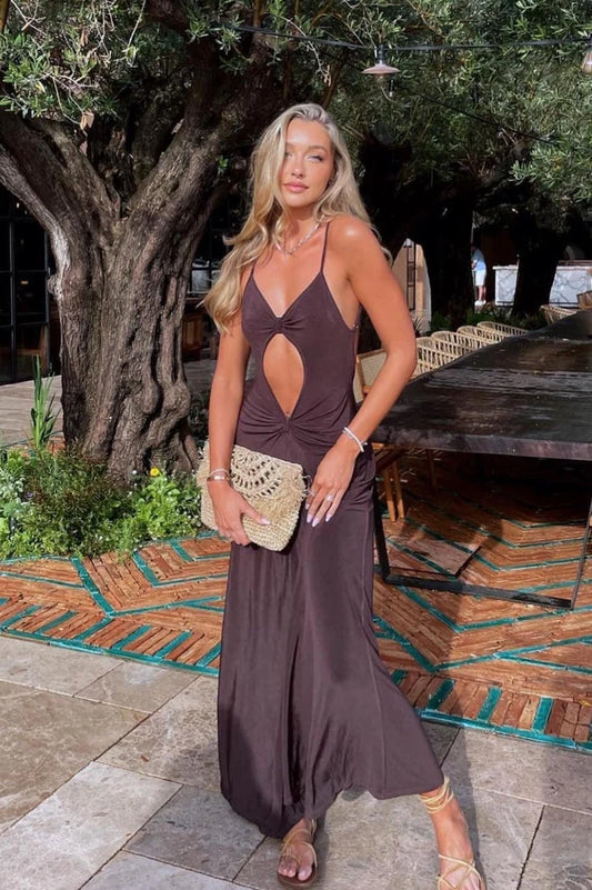ONE MILE THE LABEL- SAMMY DRESS (Cocoa) brown