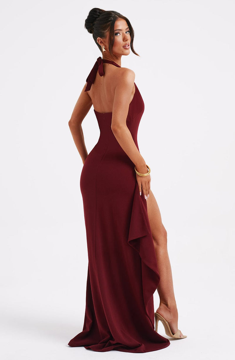 BABY BOO-LUELLA MAXI DRESS - BURGUNDY