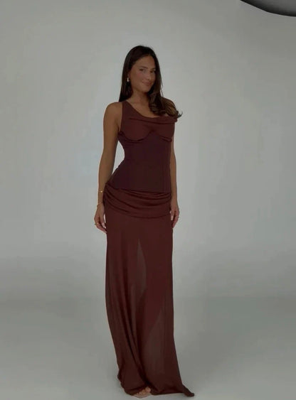 NATALIE ROLT- CADENCE GOWN IN BROWN
