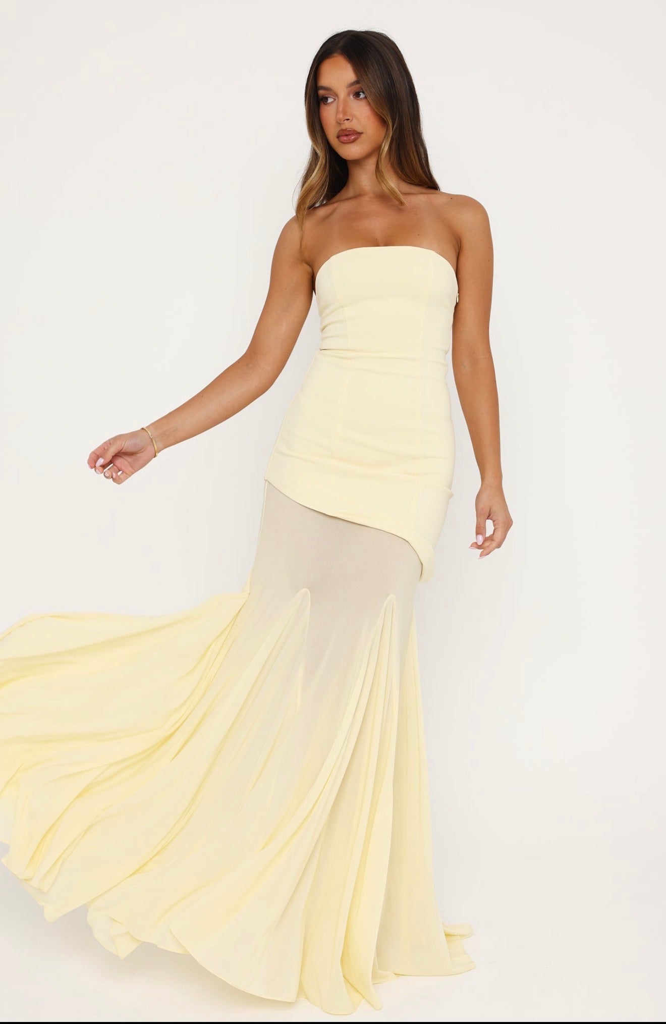 WHITE FOX- SENDING MY BEST STRAPLESS MAXI