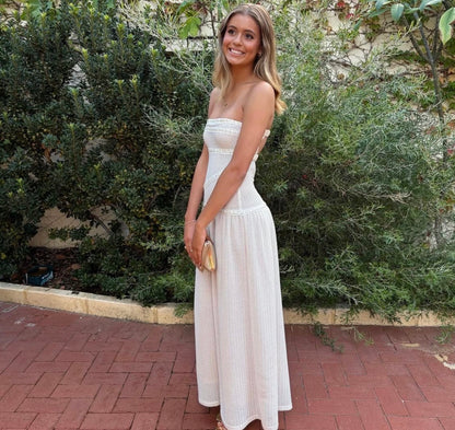 FAIT PAR FOUTCH COLETTE DRESS CREAM MAXI