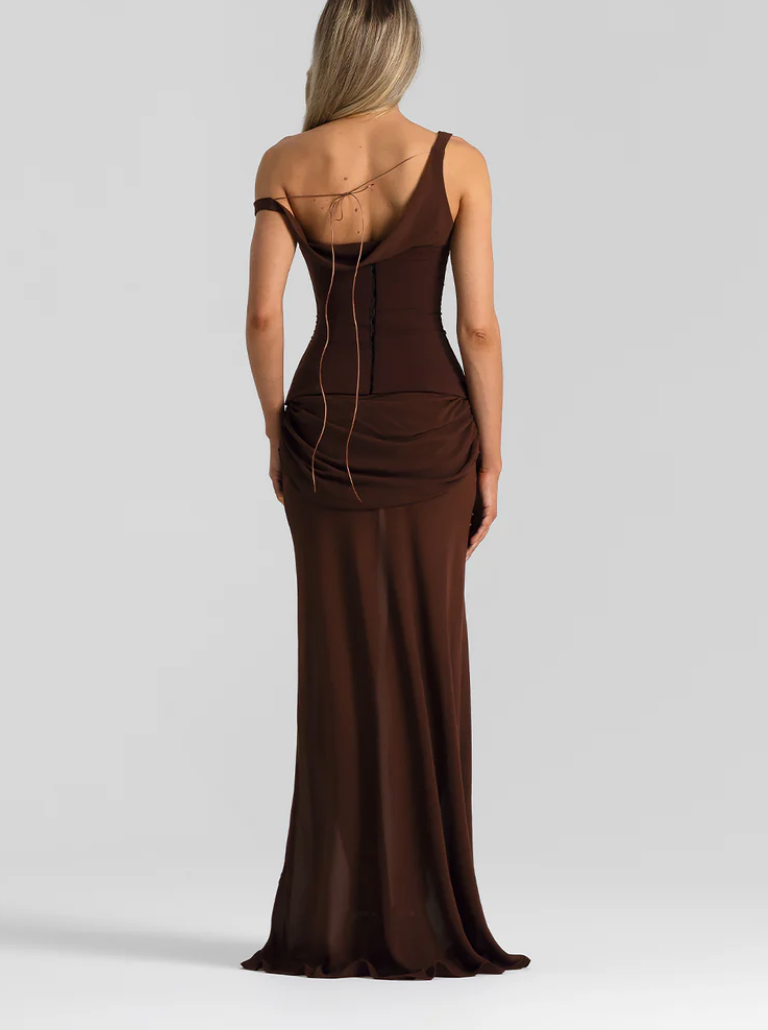 NATALIE ROLT- CADENCE GOWN IN BROWN