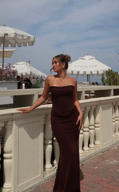 HNTR THE LABLE - LOUIE GOWN BROWN